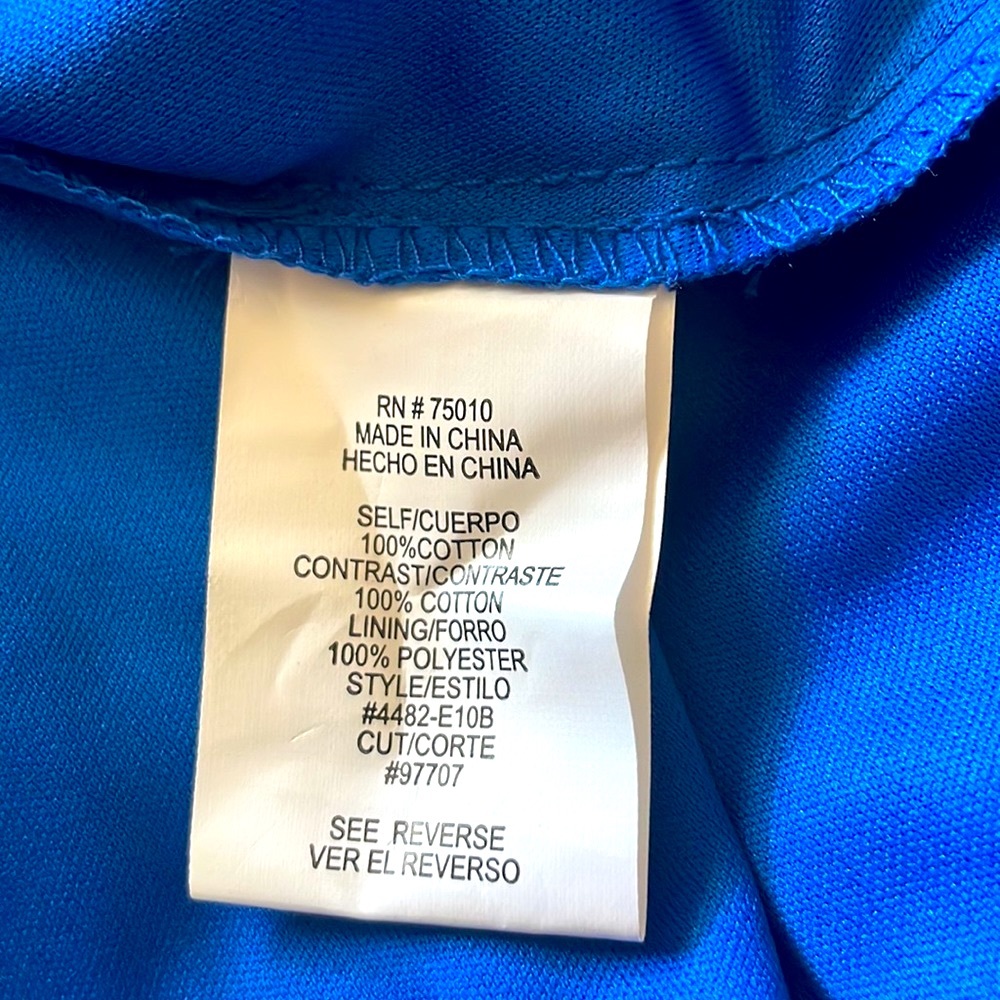 Cotton blue mini sundress - Picture 6 of 7